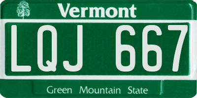 VT license plate LQJ667