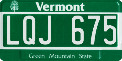 VT license plate LQJ675