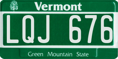 VT license plate LQJ676