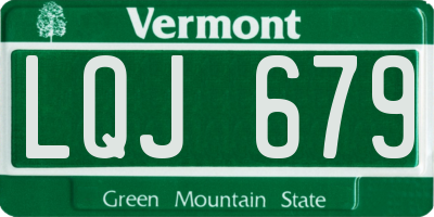 VT license plate LQJ679