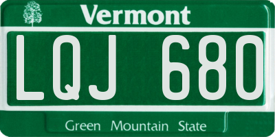 VT license plate LQJ680