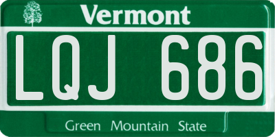 VT license plate LQJ686