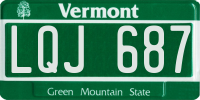 VT license plate LQJ687