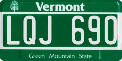 VT license plate LQJ690