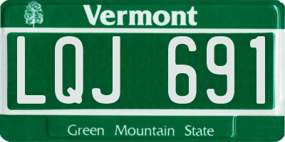 VT license plate LQJ691