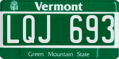 VT license plate LQJ693