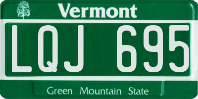 VT license plate LQJ695
