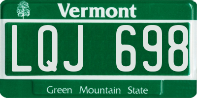 VT license plate LQJ698
