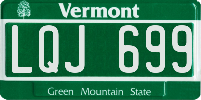 VT license plate LQJ699