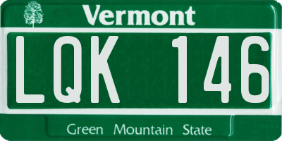 VT license plate LQK146