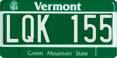 VT license plate LQK155
