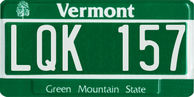 VT license plate LQK157