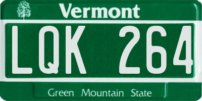 VT license plate LQK264