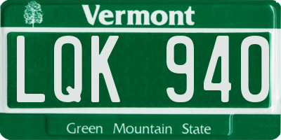 VT license plate LQK940