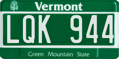 VT license plate LQK944