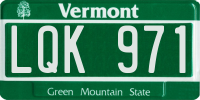 VT license plate LQK971