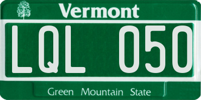 VT license plate LQL050