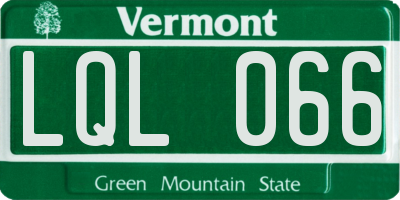 VT license plate LQL066