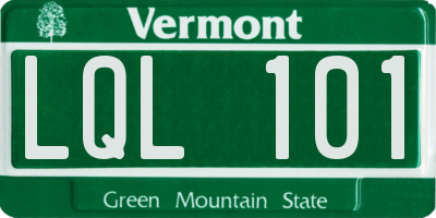 VT license plate LQL101