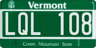 VT license plate LQL108
