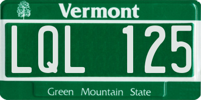 VT license plate LQL125