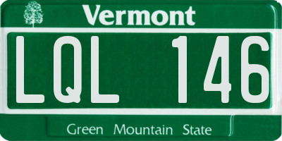 VT license plate LQL146