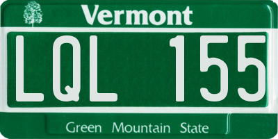 VT license plate LQL155