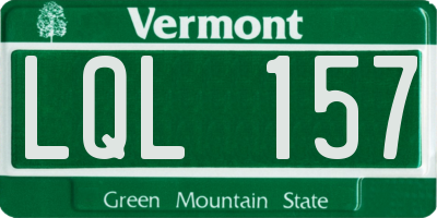 VT license plate LQL157