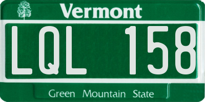 VT license plate LQL158