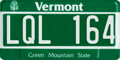 VT license plate LQL164
