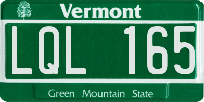 VT license plate LQL165