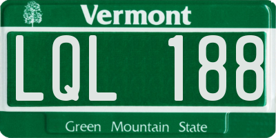 VT license plate LQL188