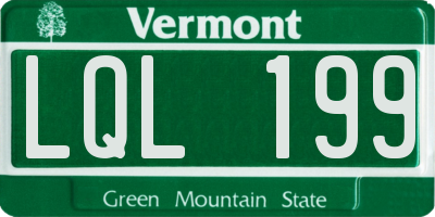 VT license plate LQL199