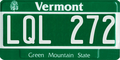 VT license plate LQL272