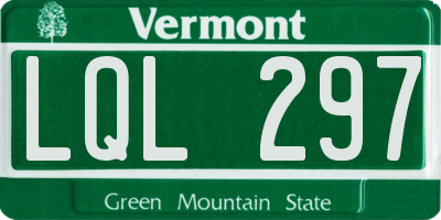 VT license plate LQL297