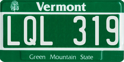 VT license plate LQL319