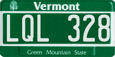 VT license plate LQL328
