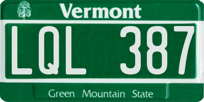 VT license plate LQL387