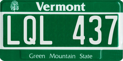 VT license plate LQL437