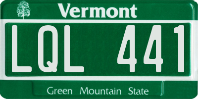 VT license plate LQL441