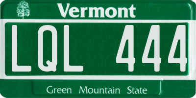 VT license plate LQL444