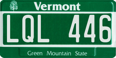 VT license plate LQL446