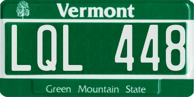 VT license plate LQL448