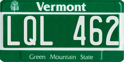VT license plate LQL462