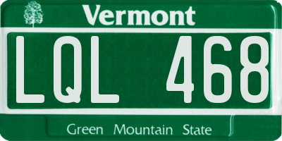 VT license plate LQL468