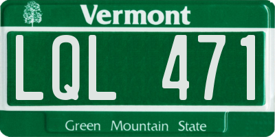 VT license plate LQL471