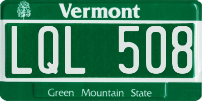 VT license plate LQL508