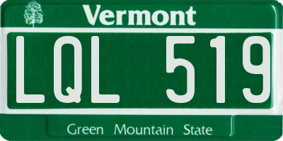 VT license plate LQL519