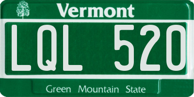 VT license plate LQL520