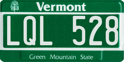 VT license plate LQL528